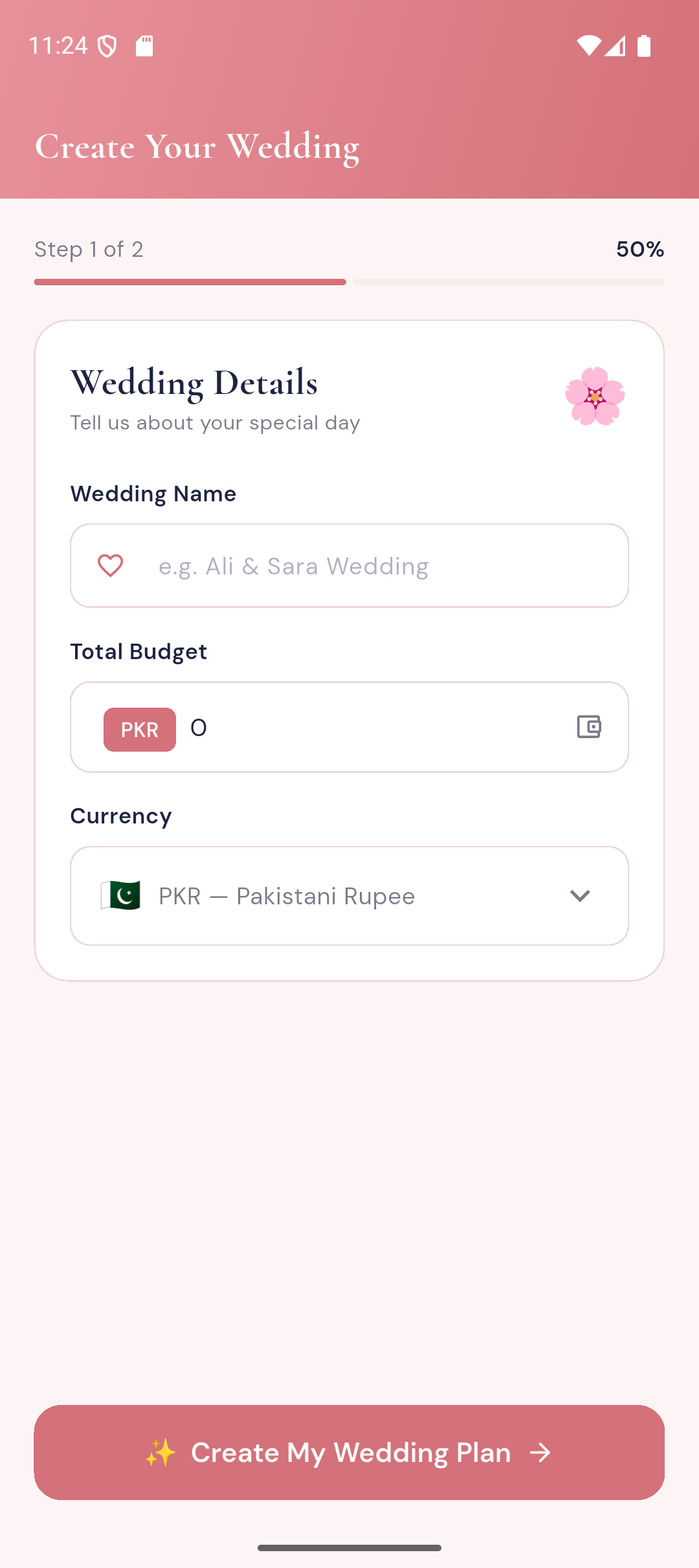 Wedding Bells app screenshot